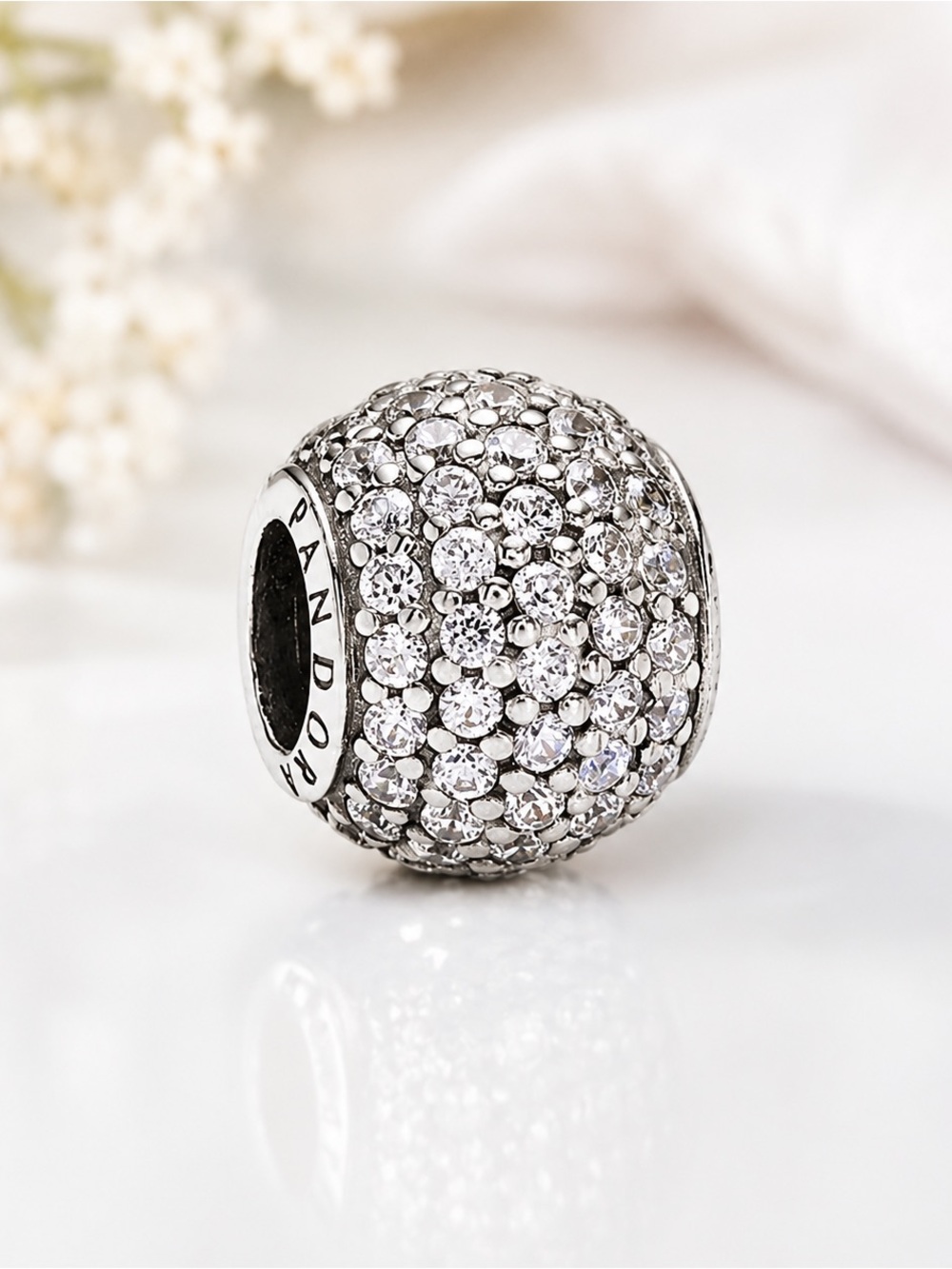 Pandora Retired Pavé Lights Clear CZ Sterling Silver Charm